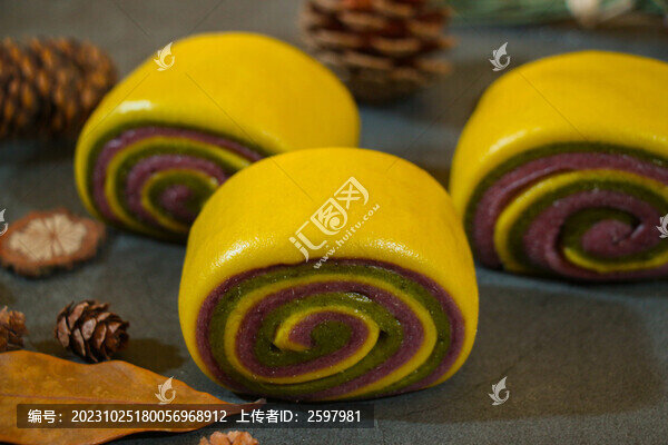 彩色花卷饃饃