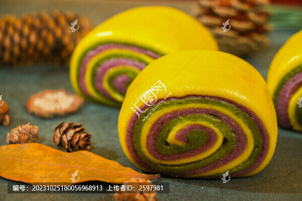 彩色花卷饃饃