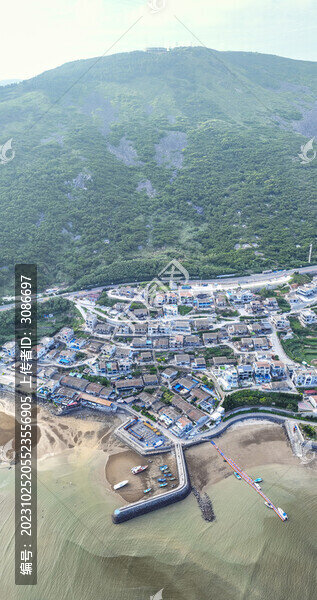 航拍福建平潭島北港村