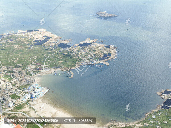 航拍福建平潭島猴研三島