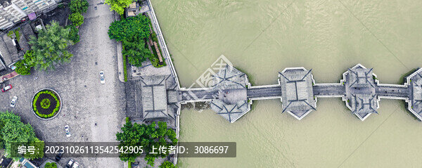 航拍廣東潮州廣濟(jì)橋