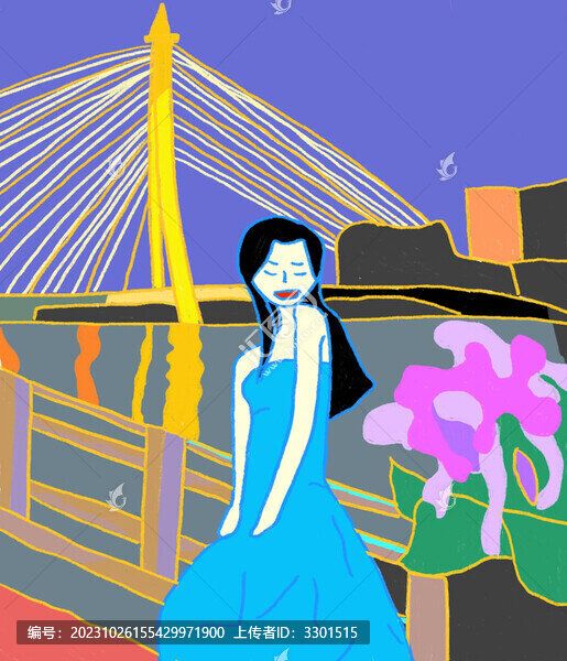 河邊少女