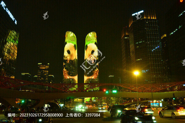 雙子塔夜色