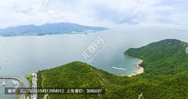 航拍廣東深圳七星灣