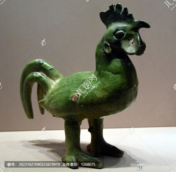 綠釉陶雞