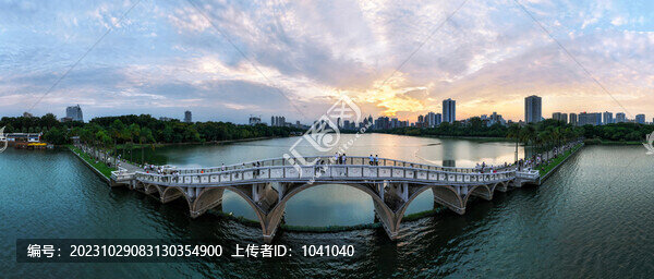南寧市南湖晚霞