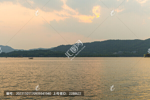 杭州西湖晚霞
