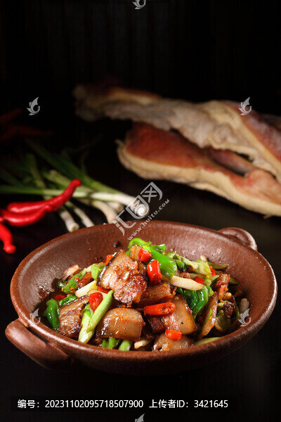 蒜苗炒咸肉