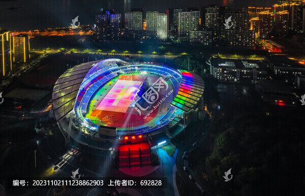 九江奧林匹克中心夜景