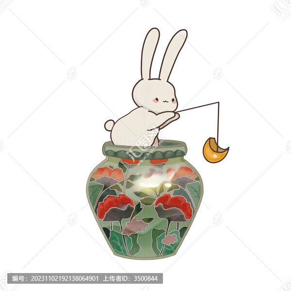 中國(guó)瓷器與小兔
