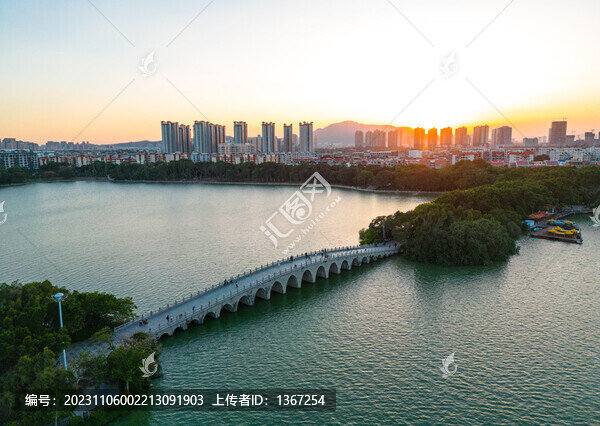泉州西湖日落