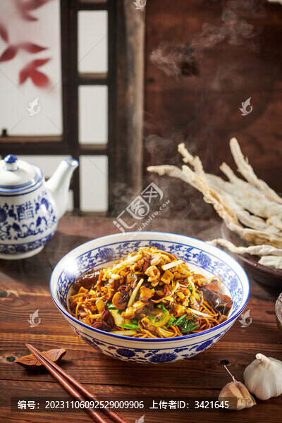 雪菜肉絲拌面