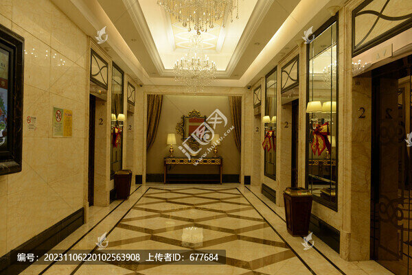酒店通道電梯口電梯間室內(nèi)裝飾