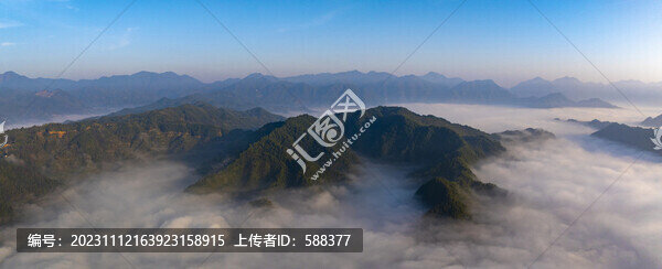 江南麗水高山群山晨曦云海云霧