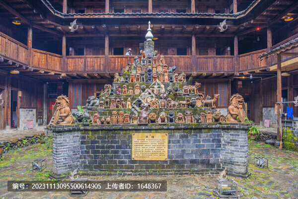 云水謠南靖土樓鐘興樓內(nèi)瓦貓