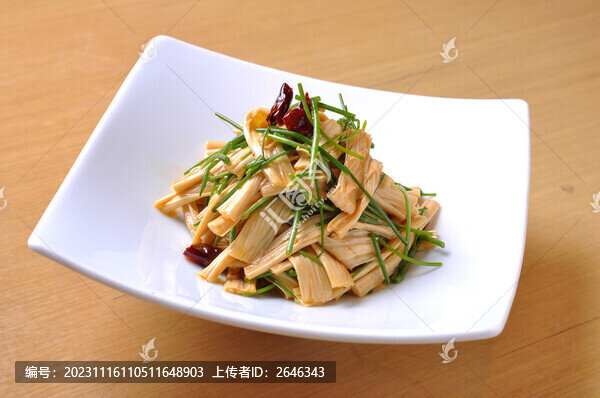 沙蔥拌腐竹