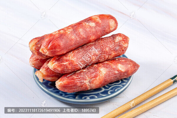 大份的干衣香腸食材