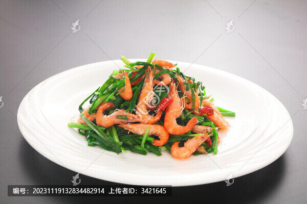韭菜炒河蝦