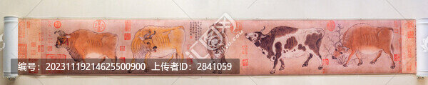 中國(guó)國(guó)寶唐代韓滉繪五牛圖