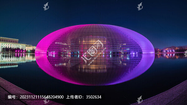 國(guó)家大劇院之炫彩燈光夜景