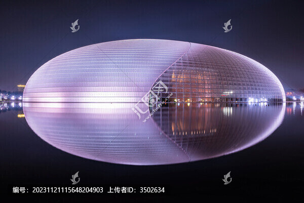 國家大劇院之炫彩燈光夜景