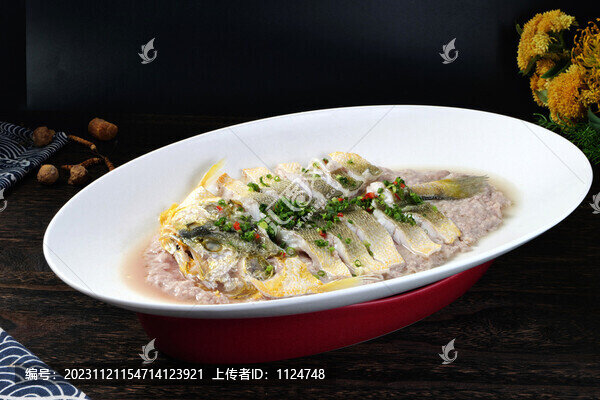 黃花魚蒸肉餅