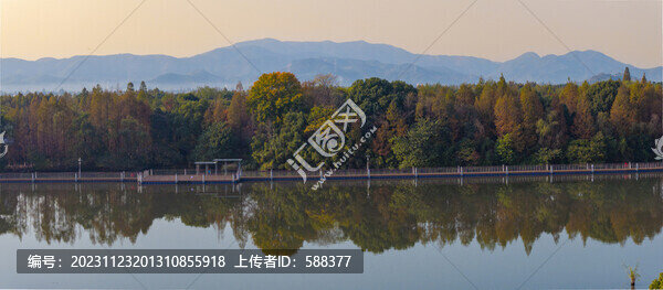 浙江湖州德清下渚湖濕地公園秋色