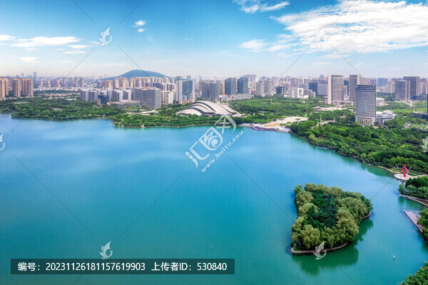 航拍合肥城市天際線