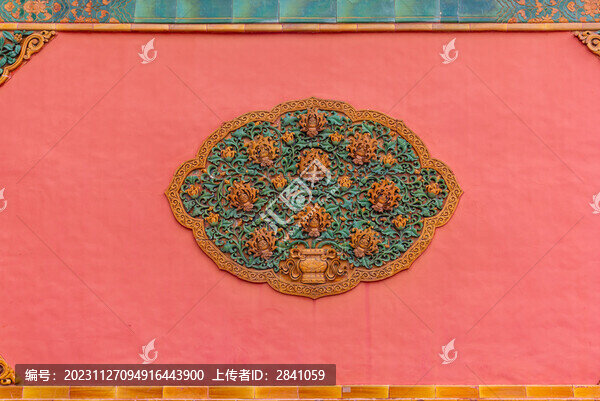 中國北京故宮影壁墻古建筑