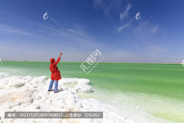 青海格爾木察爾汗鹽湖風光