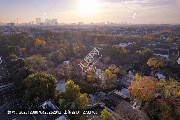 蘇州園林拙政園秋季色彩