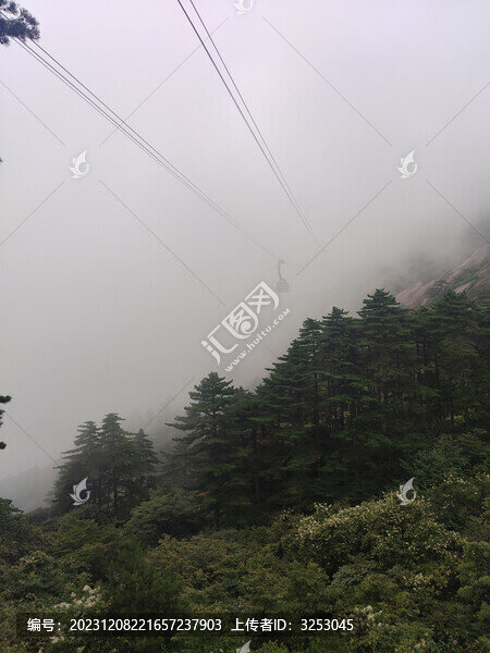 霧天黃山