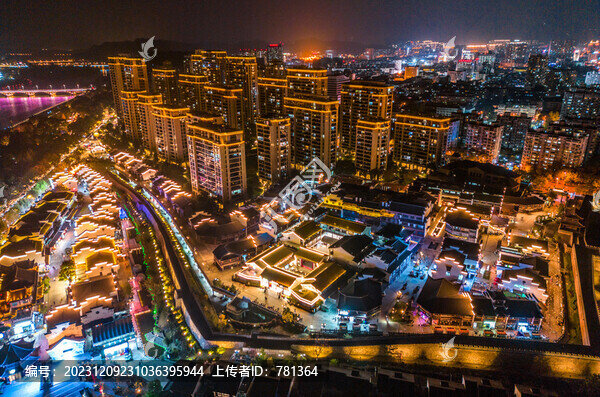麗水處州府城夜景