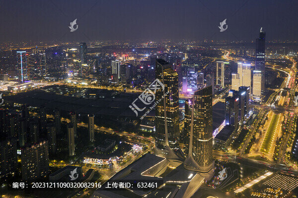 南京河西新城元通商圈航拍風(fēng)光