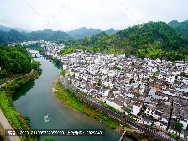 航拍昌溪古鎮(zhèn)
