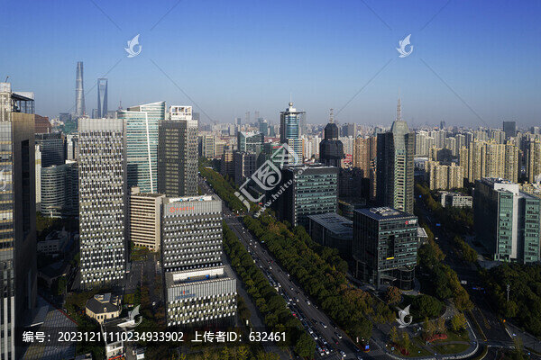 上海浦東竹園商務(wù)區(qū)航拍風(fēng)光
