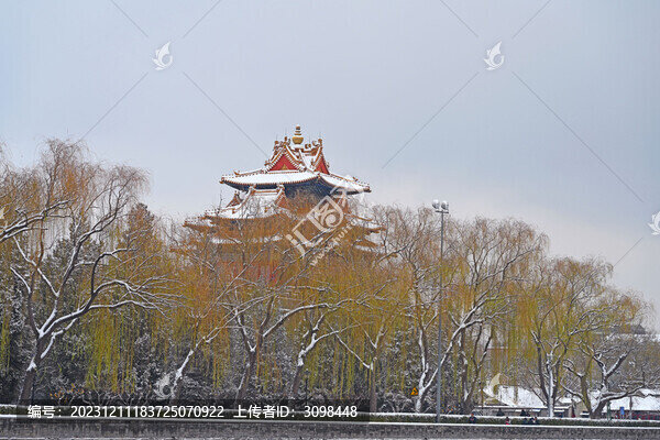 故宮角樓雪景