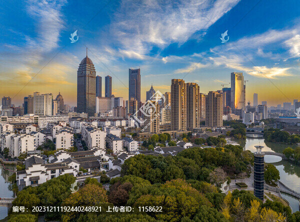 航拍江蘇無錫城市風光