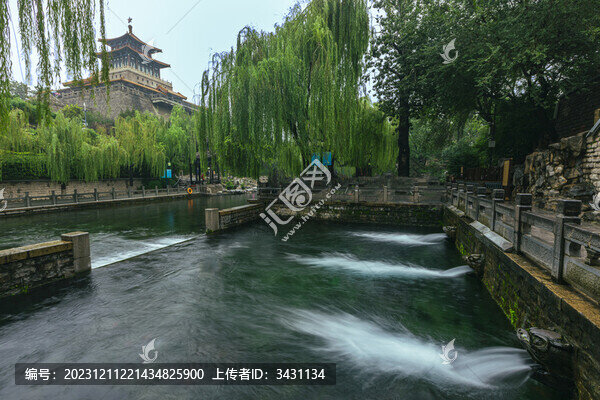 山東濟南護城河黑虎泉