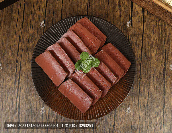 火鍋食材一盤(pán)切片鴨血