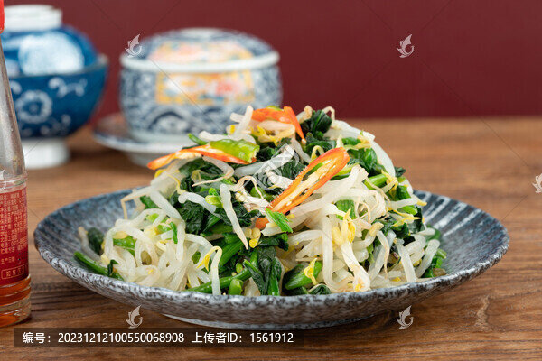 涼拌豆芽菠菜