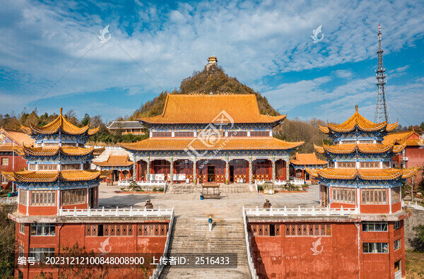 湖南靖州飛山景區(qū)寺廟美麗風(fēng)光