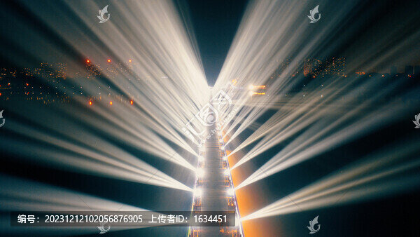 石家莊滹沱河無界幻境燈光秀白