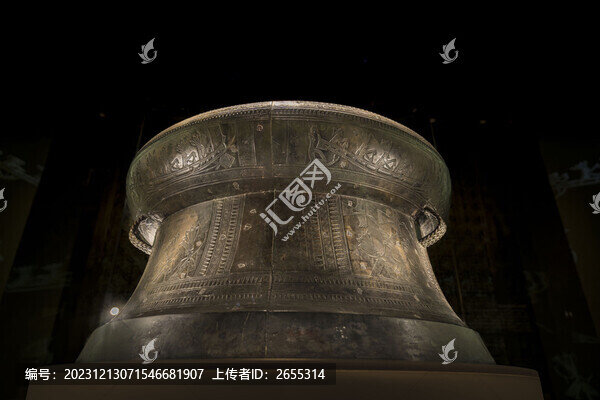 西漢時期的翔鷺紋銅鼓