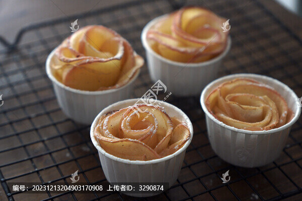 美味的烤蘋果花