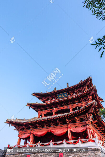 山西忻州古城步行街明月樓