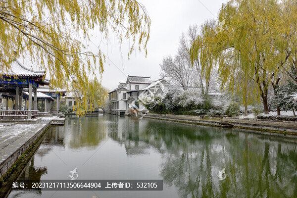 濟南的冬天大明湖雪景