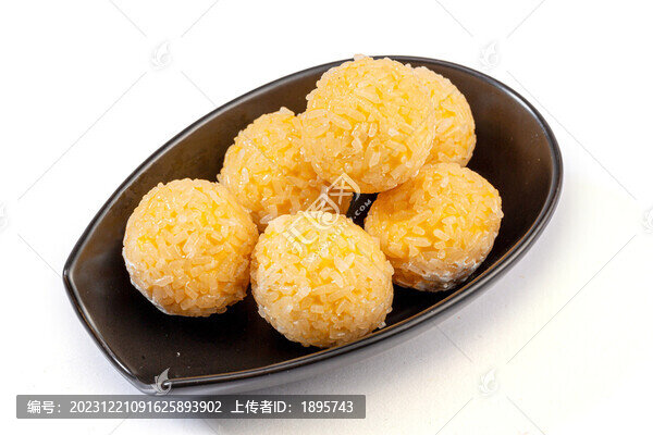 金瓜糯米球食材