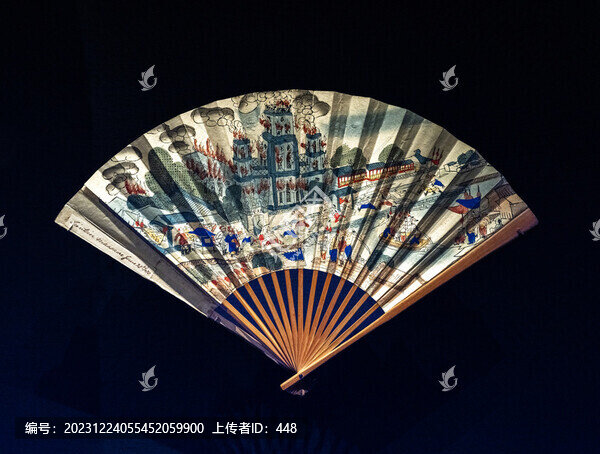 清代山水圖折扇
