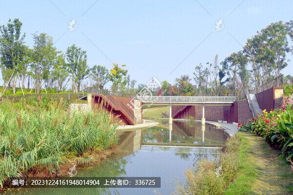 成都東安湖公園西江河風(fēng)光